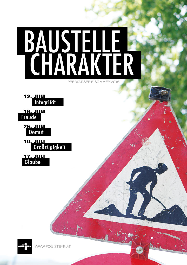 Baustelle-Charakter-Poster